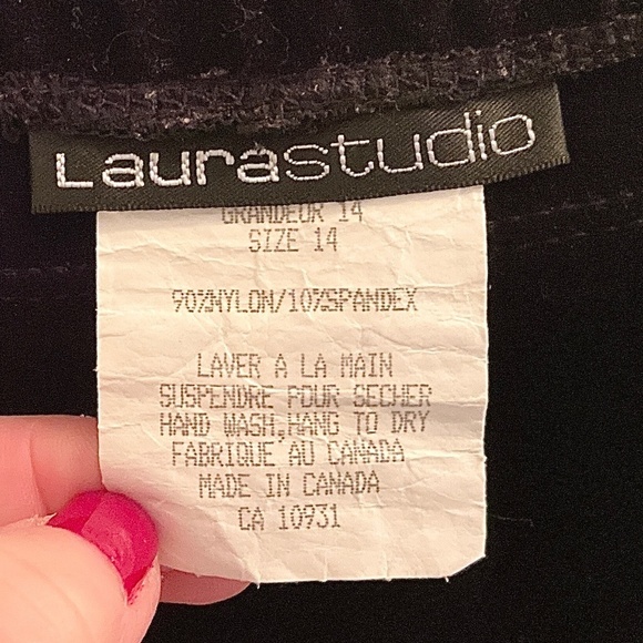 Vintage Y2K Maxi Skirt Velvet Black Dark Romantic Whimsy Goth Witchy Fairy Sz 14 - Picture 2 of 5